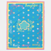 Schattigee aangepaste moderne boho bloem waarom ik fleece deken (Voorkant)