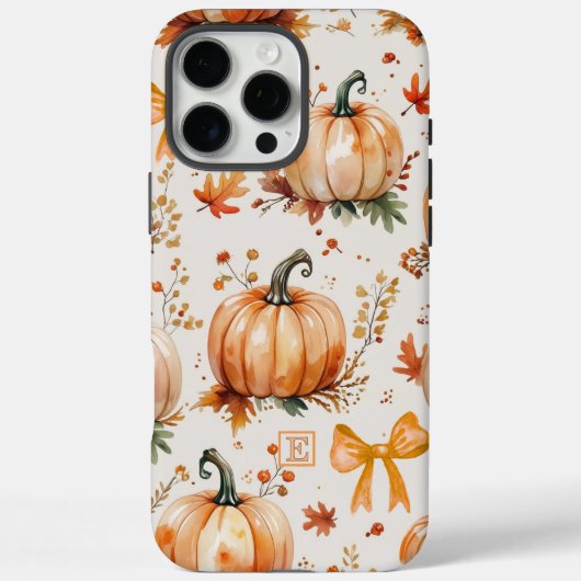 Schattigee aangepaste naam Autumn Pumpkins and Bow Case-Mate iPhone Case (Achterkant)