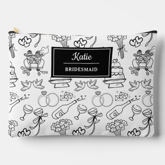Schattigee aangepaste naam bruidsmeisje voorstel g etui (Voorkant)