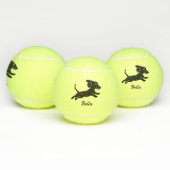Schattigee aangepaste naam Dachshund Wiener Dog Sp Tennisballen (Multi)