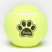 Schattigee aangepaste naam Dog Cat Paw Speelgoed G Tennisballen (Achterkant)