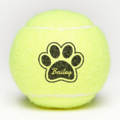 Schattigee aangepaste naam Dog Cat Paw Speelgoed G Tennisballen (Voorkant)