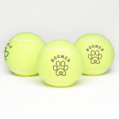 Schattigee aangepaste naam Dog Cat Paw Speelgoed G Tennisballen (Multi)
