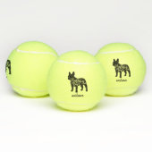 Schattigee aangepaste naam Franse Bulldog Frenchie Tennisballen (Multi)