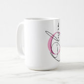 Schattigee Aangepaste naam initialen Meisje Koffiemok (Voorkant links)