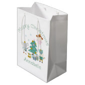 Schattigee aangepaste naam Nutcracker Christmas Medium Cadeauzakje (Achterkant Gekanteld)