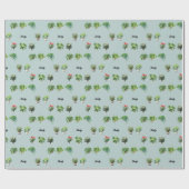 Schattigee Aangepaste Naam Plant Lover Cadeaupapier (Vlak)