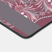 Schattigee aangepaste naam Whimsical Pink Snowman Bureaumat (Hoek)