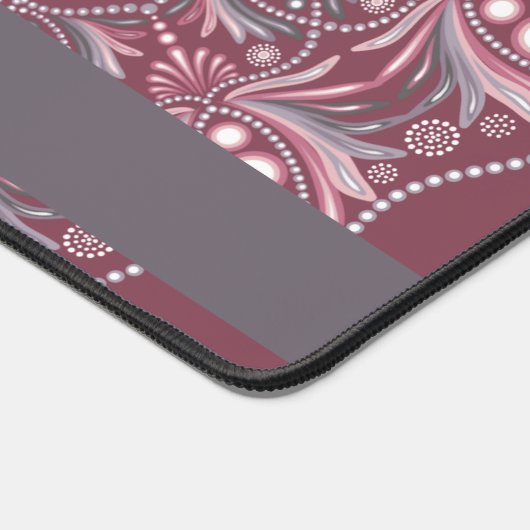 Schattigee aangepaste naam Whimsical Pink Snowman Bureaumat (Hoek)