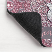 Schattigee aangepaste naam Whimsical Pink Snowman  Muismat (Hoek)