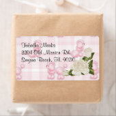 Schattigee aangepaste roze poedels Adresetiketten Etiket (Insitu)