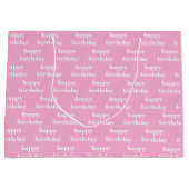 Schattigee aangepaste roze & witte typografie Meis Groot Cadeauzakje (Voorkant)