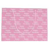 Schattigee aangepaste roze & witte typografie Meis Groot Cadeauzakje (Achterkant)