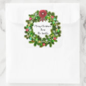 Schattigee aangepaste tekst Kerst Groene vakantie  Vierkante Sticker (Tas)