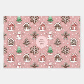 Schattigee aangepaste vakantie cookie patroon kers inpakpapier vel (Voorkant 3)