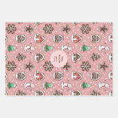 Schattigee aangepaste vakantie cookie patroon kers inpakpapier vel (Voorkant 2)