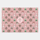 Schattigee aangepaste vakantie cookie patroon kers inpakpapier vel (Voorkant)