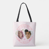 Schattigee Aangepaste Valentijnse Foto Tote Bag (Achterkant)