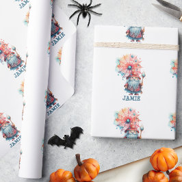 Schattigee aangepaste wizard Trick or treat Hallow Cadeaupapier