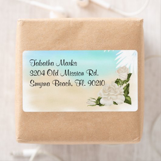 Schattigee Aangepaste Zanderige Lichte Adresetiket Etiket (Insitu)