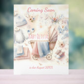 Schattigee aankondiging binnenkort Uitnodiging Acryl Bord (Neutraal)