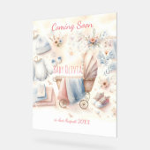 Schattigee aankondiging binnenkort Uitnodiging Acryl Bord (Hoek)