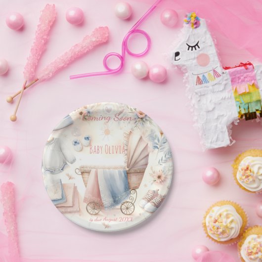 Schattigee aankondiging binnenkort Uitnodiging Papieren Bordje (Feest)