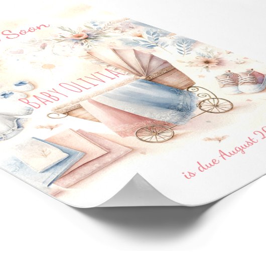 Schattigee aankondiging binnenkort Uitnodiging Poster (Hoek)