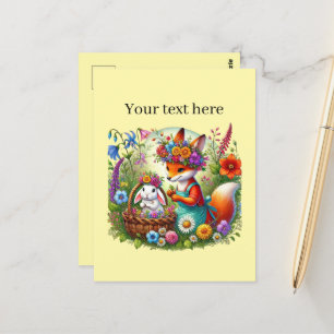 Schattigee aanpasbare dierenvrienden briefkaart