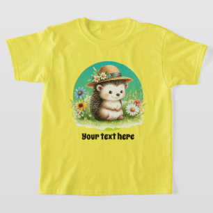 Schattigee aanpasbare egel meisjes t-shirt