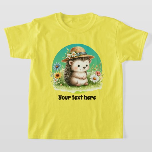 Schattigee aanpasbare egel meisjes t-shirt (Laagn)
