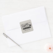 Schattigee aanpasbare koffie sticker (Envelop)
