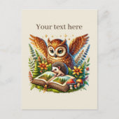 Schattigee aanpasbare leesuil briefkaart (Voorkant)