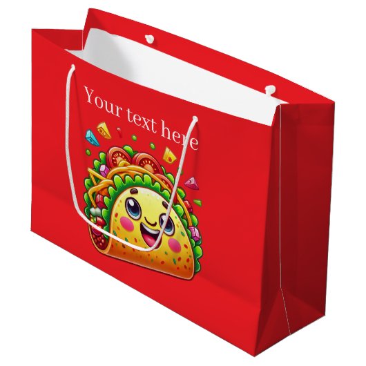 Schattigee aanpasbare taco-partij groot cadeauzakje (Voorkant Gekanteld)