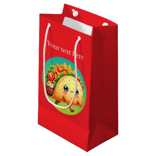 Schattigee aanpasbare taco-partij klein cadeauzakje (Voorkant Gekanteld)