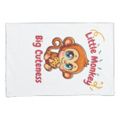 Schattigee Aap Chimpansee eet koekjes cartoon Kussensloop (Voorkant-Rechts)