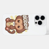 SCHATTIGEE AAP DRINK BOBA THEE iPhone HOESJE (Achterkant horizontaal)