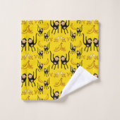 Schattigee aap- en bananenprint bad handdoek (Wasdoekje)