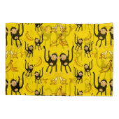 Schattigee aap- en bananenprint kussensloop (Achterkant-Links)