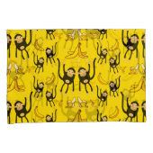 Schattigee aap- en bananenprint kussensloop (Voorkant-Rechts)