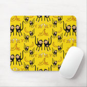 Schattigee aap- en bananenprint muismat (Met muis)