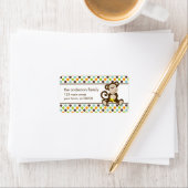 Schattigee Aap en Polka Dots Etiket (Insitu)