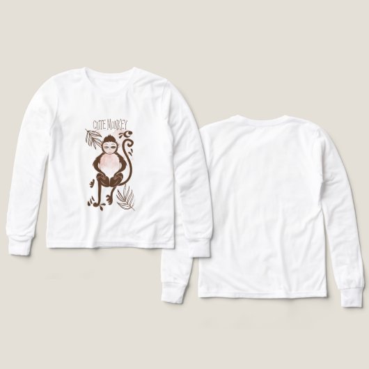 Schattigee aap in de natuur (Voorkant /achterkant)