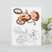 Schattigee aap kleurplaat (Staand voorkant)