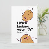 Schattigee aardappel Invitation Kaart (Staand voorkant)