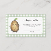 Schattigee aardappel - luier verloting ticket informatiekaartje (Voorkant)