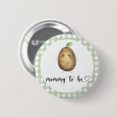 Schattigee aardappel - mama wordt Baby shower Ronde Button 5,7 Cm (Voorkant /achterkant)