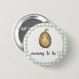 Schattigee aardappel - mama wordt Baby shower Ronde Button 5,7 Cm