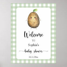 Schattigee aardappel - Welkom baby shower Poster