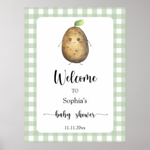 Schattigee aardappel - Welkom baby shower Poster